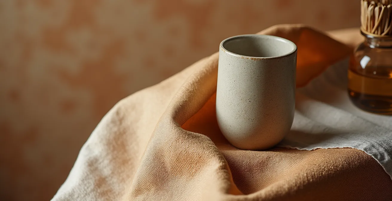 Macro view of textured props and materials arranged for batch photography session