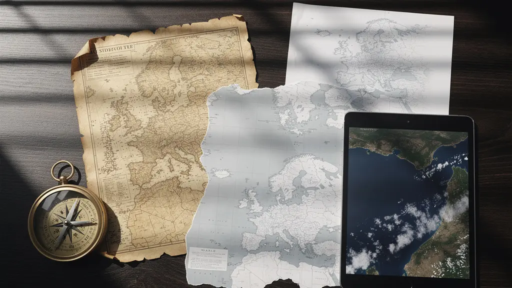 Visual representation of analyzing modern conflicts with historical context