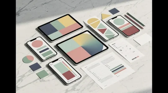 Strategic view of brand visual assets harmonizing across multiple social media platforms